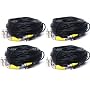 Power Video Cable 4 x 150 FT with 8 free BNC RCA Connector for Security CCD CCTV Camera 3OA