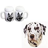 Full Color Dalmatian Large Salt and Pepper Shaker, Porcelain by Rosalinde (4')