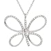 CZ Butterfly Pendant 16 Adjustable