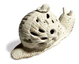 Outdoor Living : Strathwood Decorative Cast Iron Snail-Shaped Candle Holder with White and Rust Finish