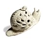 Strathwood Decorative Cast Iron Snail-Shaped Candle Holder with White and Rust Finish