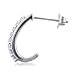 10K White Gold Diamond J-Hoop Earrings 1/4ct tw 10K White Gold Diamond J-Hoop Earrings 1/4ct tw