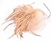 Women Lady Fascinator Hat with Headband Wedding Halloween Tea Party Derby Accessory Khaki