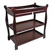 Sleigh Baby Changing Table with Cherry Finish