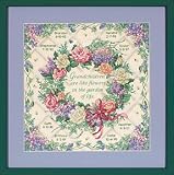The Flowers of Life Stamped Cross Stitch Kit, Craft Kit thumbnail