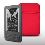 AMAZON KINDLE RED NEOPRENE CARRY POUCH CASE BY CELLAPOD CASESby CELLAPOD