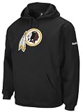 Washington Redskins Black Logo Patch Hooded Sweatshirt by Reebok (Medium)