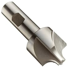 Niagara Cutter CRM125 High-Speed Steel End Mill, Uncoated (Bright), 4 Flutes, Corner-Rounding End