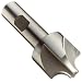 Niagara Cutter CRM125 High-Speed Steel End Mill, Uncoated (Bright), 4 Flutes, Corner-Rounding End