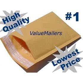 100 #1 7.25x12 KRAFT BUBBLE MAILERS PADDED ENVELOPES #1 by Mail & Ship / Moving