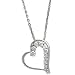 Heart Pendant Necklace with CZ Stones