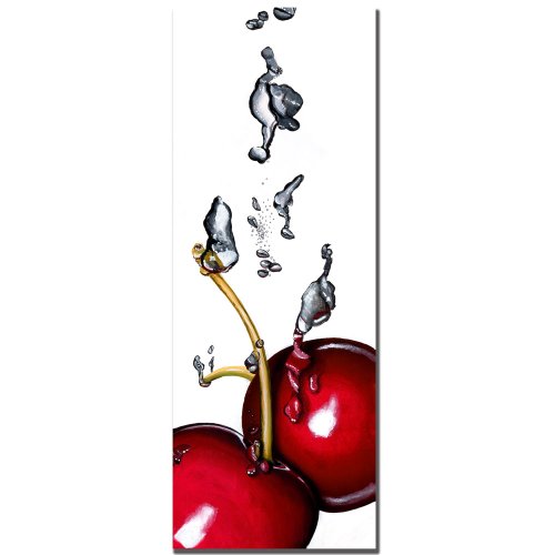 Trademark Fine ArtCherry Splash II Canvas Art by Roderick Stevens, 12 by 32-Inch