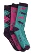 TuffRider Whimsical 3 Pack Kids Socks