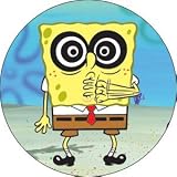  : SpongeBob SquarePants Wacky Eyed Bob Button B-SB-0012