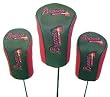 Atlanta Braves Mesh Golf Barrel Head Cover Set - Baseball Sports Merchandise