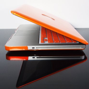 TopCase Metallic Solid Orange Hard Case Cover for Macbook Pro 13