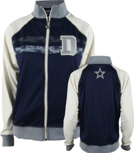 Dallas Cowboys Women's Navy/White De Ville Track Jacket