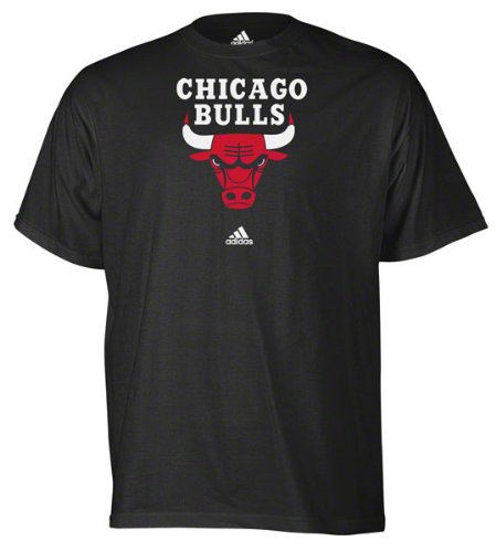 Chicago Bulls adidas Black Primary Logo T-Shirt