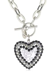Tarina Tarantino "Classic" Jet Heart Toggle Necklace