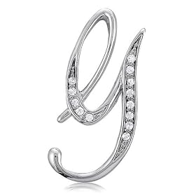 Silver Toned Initial Letter Brooch Pin - G - Ideal Gift For Anniversary, Engagement, Wedding, Birthday, Romantic For Her