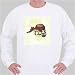 Sweatshirt with ant-eater, ant-bear, pangolin, animal Small White