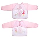 Baby Girl Rabbit Design Long Sleeve Bibs with Velcro Strap