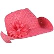 Girls Kids 9+ Youth Summer Sun Wire Brim Cowboy Flower Fedora Hat 55cm Pink