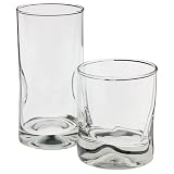 Crisa Impressions 16 piece beverage set, item 1786426, clear by Libbey