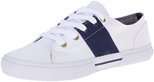 Tommy Hilfiger Women's Ronni2 Fashion Sneaker, White/Blue, 9.5 M US