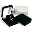 2 Necklace Pendant Gift Boxes Jewelry Displays Black