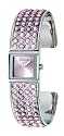 Accu2 By Accurist A2-24352 Stainless Steel Cuff Style Band Set with Pink Swarovski Crystals Watch