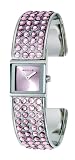 Image of Accu2 By Accurist A2-24352 Stainless Steel Cuff Style Band Set with Pink Swarovski Crystals Watch