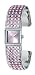 Accu2 By Accurist A2-24352 Stainless Steel Cuff Style Band Set with Pink Swarovski Crystals Watch