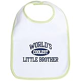 CafePress World's Coolest Little Brothe Bib - Standard Kiwi by CafePress