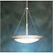 Contemporary Brushed Nickel Three Light Pendant Chandelier