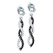 10K White Gold 0.15 ct. Black and White Diamond Fashion Earrings