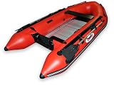 OCEAN320 RED 10.5 FT INFLATABLE BOAT ALUMINUM FLOOR 15HP