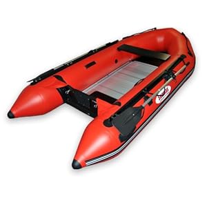 OCEAN320 RED 10.5 FT INFLATABLE BOAT ALUMINUM FLOOR 15HP