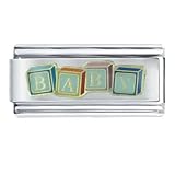 Baby Block Italian Charms Bracelet Link