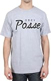 Obey Posse Script S/S T-Shirt - heather grey XL