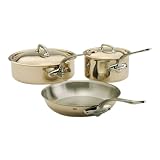 Mauviel Cuprinox Style 5-Piece Copper Cookware Set