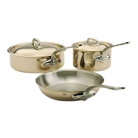 Mauviel Cuprinox Style 5-Piece Copper Cookware Set