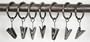 Curtain Rings With Clips (set Of 7) Bronze Curtain Rod Rings