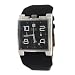 Pulsar Watch Chronograph Mens Quartz Square Dial Alarm Black Leather Band PF8097 SALE