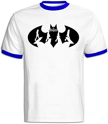 FJSC Men's Batman And The Beatles English Rock Band Logo T Shirt X-Large RoyalBlue