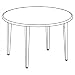 Study Tables - Ironwood Library 3000 Round Study Table