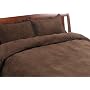 Microsuede Full/Queen 3-piece Duvet Set, Chocolate