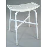Extra High Blow Molded Bath Bench in White without Back