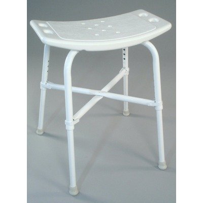 Extra High Blow Molded Bath Bench in White without Back