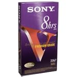 Sony 8T160VR 8Hrs VHS Cassettes 160 Minute (8-Pack)